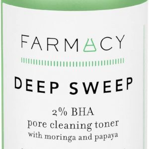 Farmacy 2% Salicylic Acid Toner for Face - Deep Sweep BHA Liquid Exfoliant + Pore Cleaner - Controls Oil, Gently Exfoliates + Refines Pores - Skin Care for Combo, Oily + Blemish-Prone Skin - (120ml)
