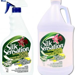Sparkle Plenty Silk Sensation - Dusting Silk Plant Cleaner Spray No Wipe for Fake Flower & Greenery - Artificial Plant Cleaner Spray No Wipe - Cleaning Leaf Shine for Indoor Plants (160 oz, 2 Pack)